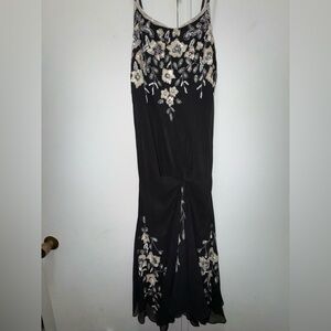 Y2K Beaded Embellished Black Fairy Gown by Jkara New York size 8P